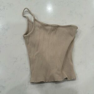 One shoulder spaghetti strap top